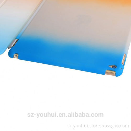 New Arrival Rainbow Color Office Table Smart Pu Leather Case Cover For Ipad Air
